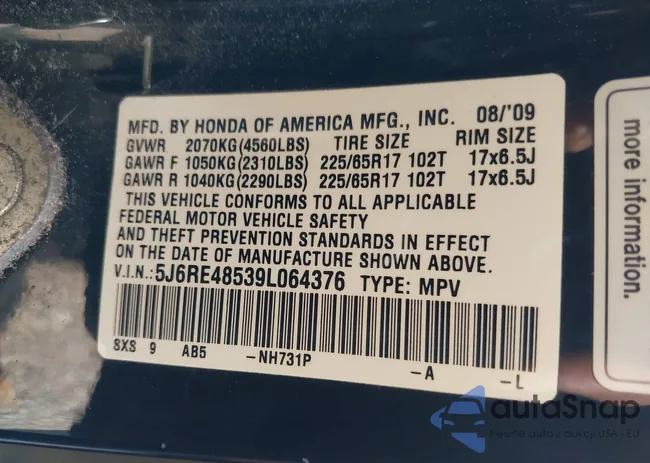 5J6RE48539L064376: 39465204