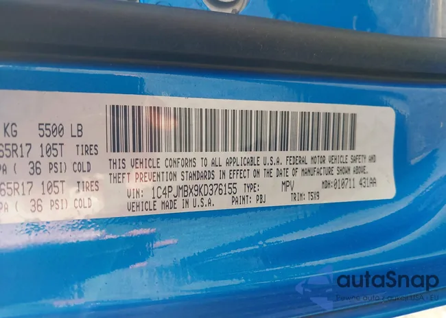 1C4PJMBX9KD376155: 39465780