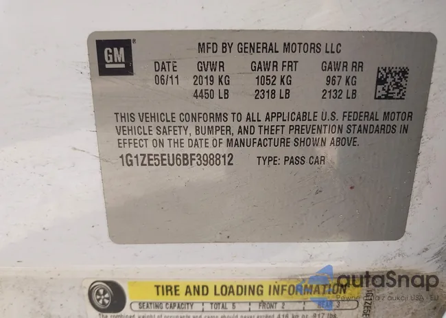 1G1ZE5EU6BF398812: 39470904