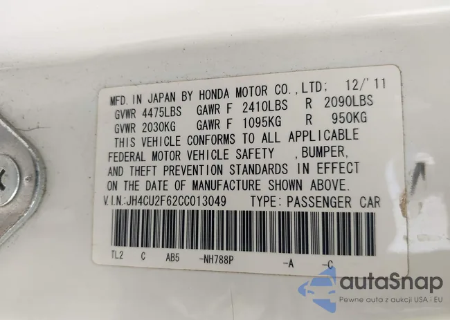 JH4CU2F62CC013049: 39474616