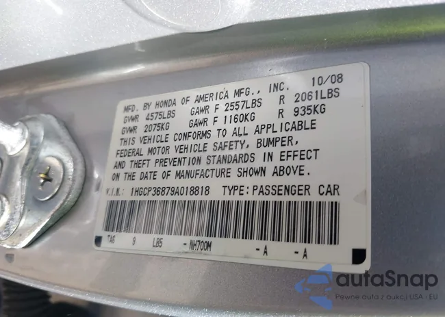 1HGCP36879A018818: 39482271