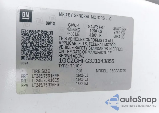 1GCZGHFG3J1343855: 39483464