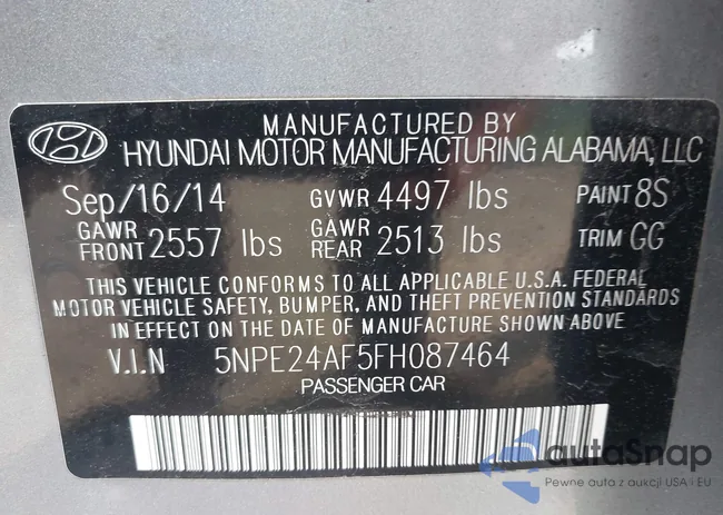 5NPE24AF5FH087464: 39498112