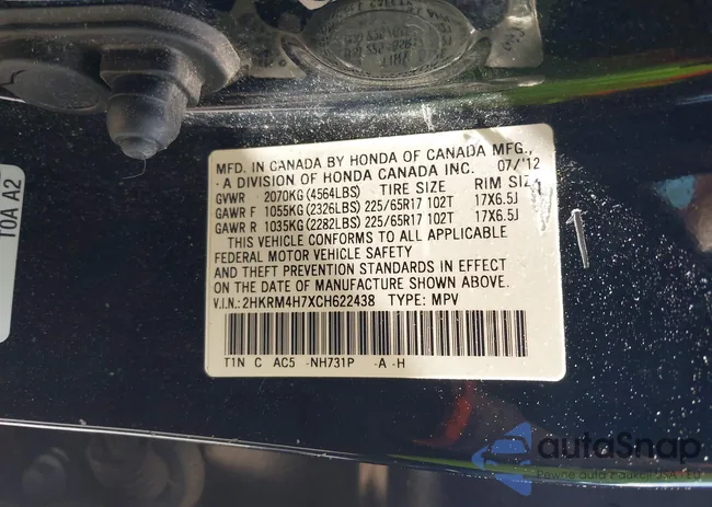 2HKRM4H7XCH622438: 39497769