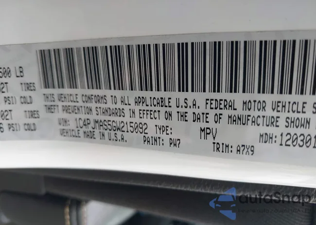 1C4PJMAS5GW215092: 39502121