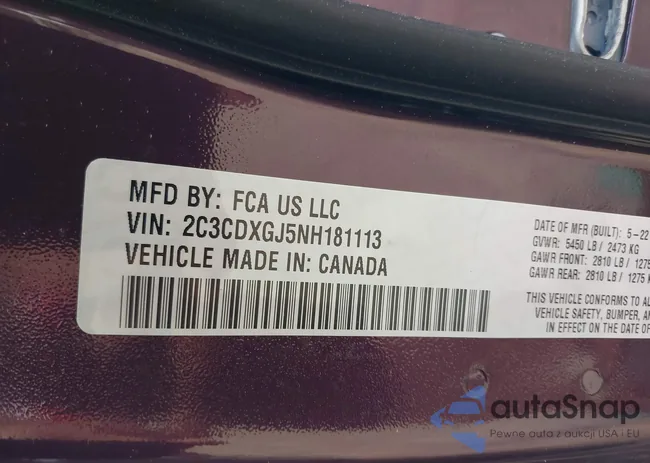 2C3CDXGJ5NH181113: 39501478