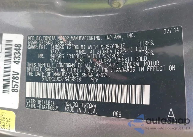 5TDYK3DC2ES458548: 39503064