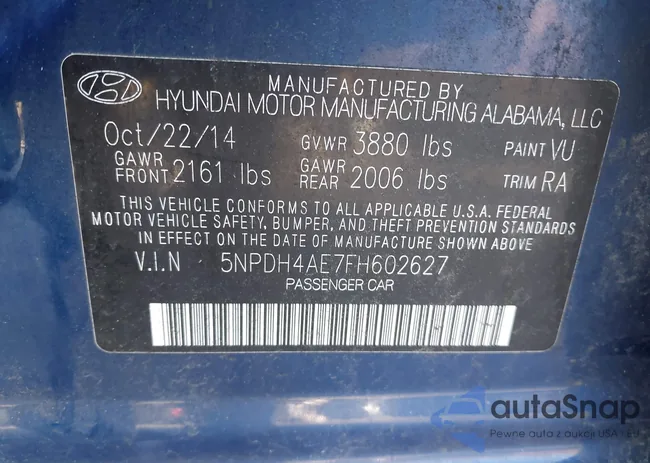 5NPDH4AE7FH602627: 39505041