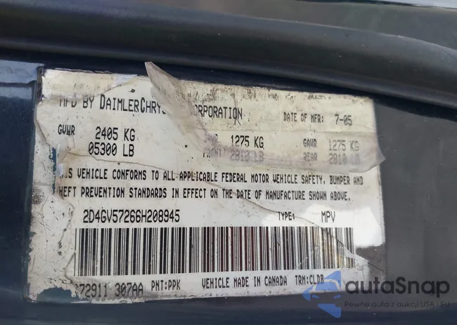 2D4GV57266H208945: 38525573