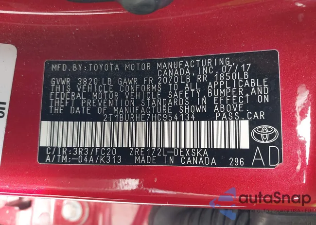 2T1BURHE7HC954134: 38525937