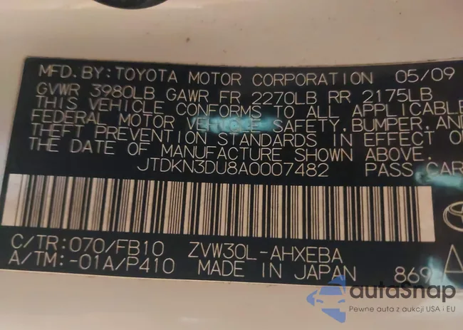 JTDKN3DU8A0007482: 38533188