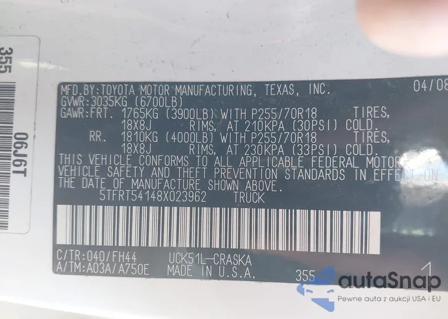 5TFRT54148X023962: 38535392