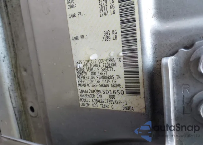 1N4AL2AP2BN501650: 38535819