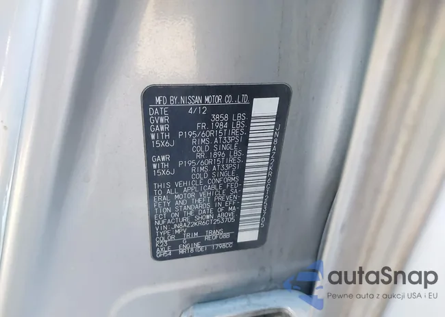 JN8AZ2KR6CT253705: 38542283