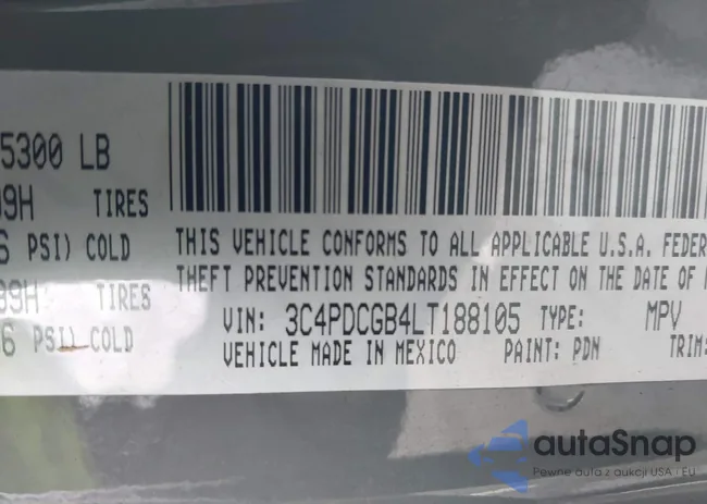 3C4PDCGB4LT188105: 38549403