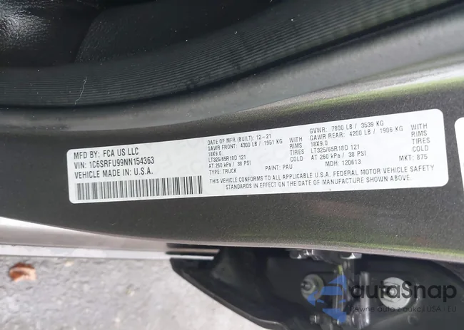 1C6SRFU99NN154363: 38565867