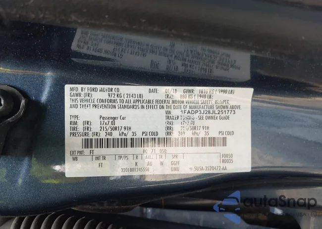 1FADP3J28JL251773: 38571195