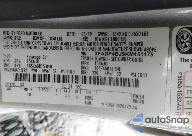 3FADP4BJ9KM151175: 38573652