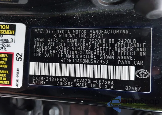 4T1G11AK9MU597953: 38581710