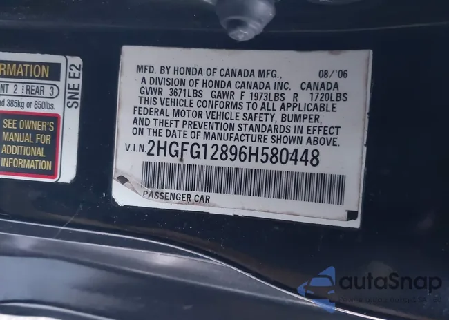 2HGFG12896H580448: 38588073