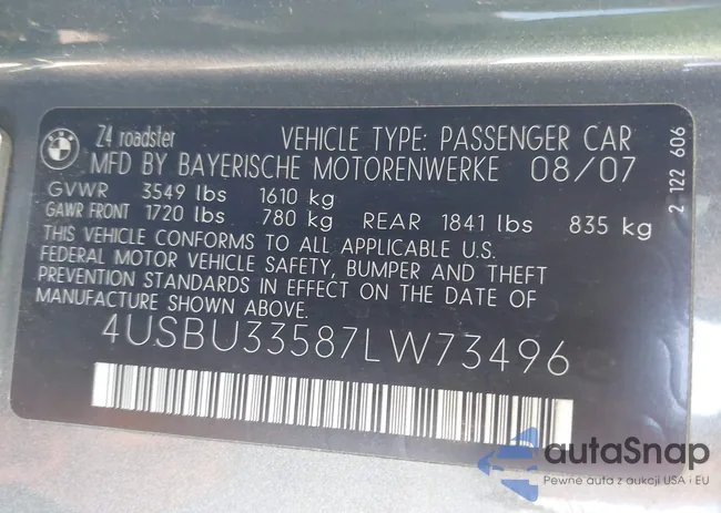 4USBU33587LW73496: 38593641