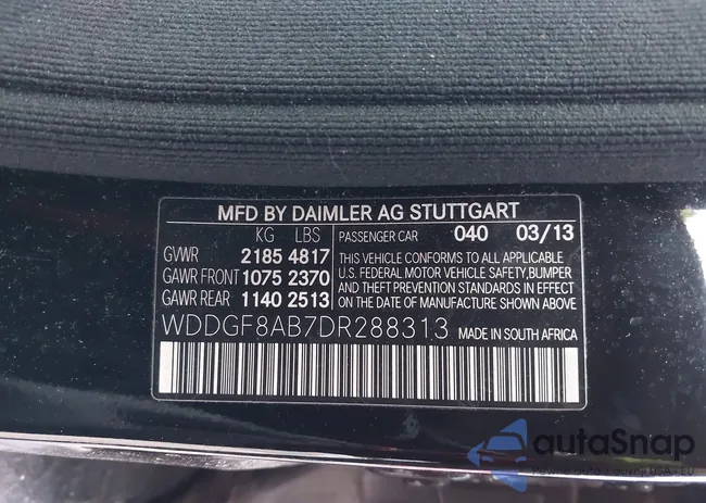 WDDGF8AB7DR288313: 38598539