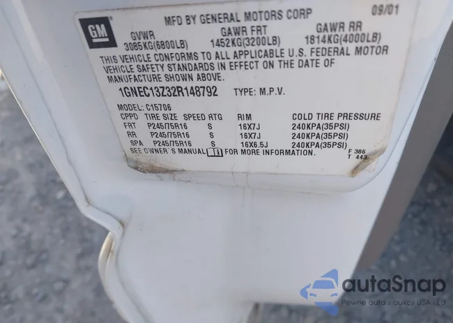 1GNEC13Z32R148792: 38599251