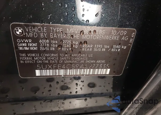 5UXFE4C59AL277335: 38603252