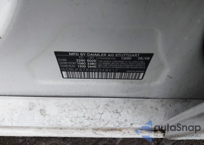 WDBUF87X48B348917: 38606932