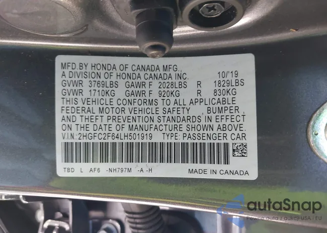 2HGFC2F64LH501919: 38625315