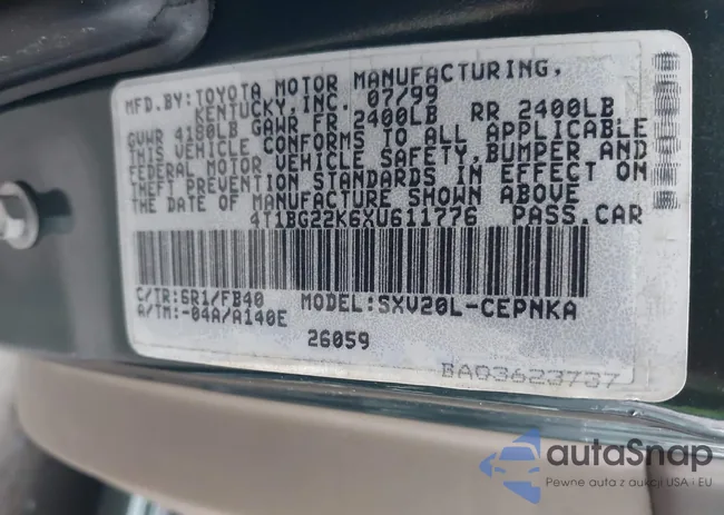 4T1BG22K6XU611776: 38631420