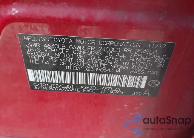 JTHBA1D23J5064334: 38633999