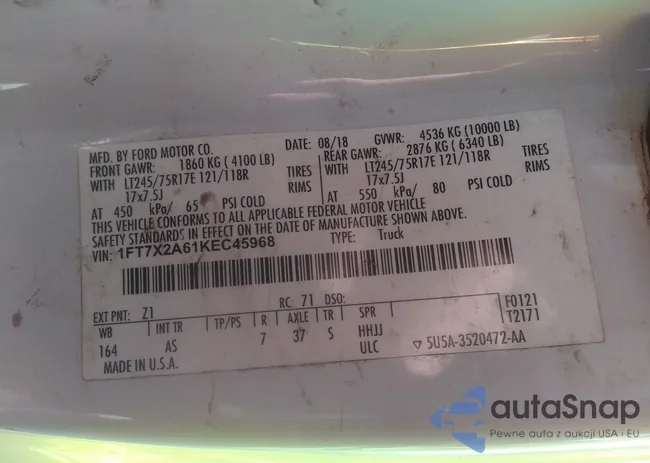 1FT7X2A61KEC45968: 38634195