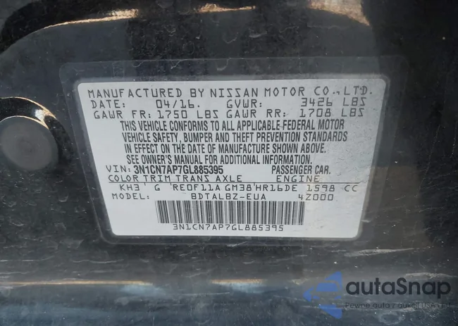 3N1CN7AP7GL885395: 38634721