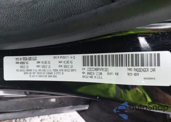 1C3CCCAB9FN701321: 38647987