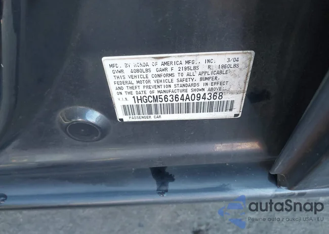 1HGCM56364A094368: 38656336