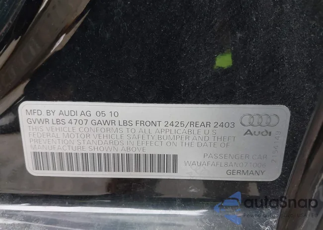 WAUAFAFL8AN071006: 38659976