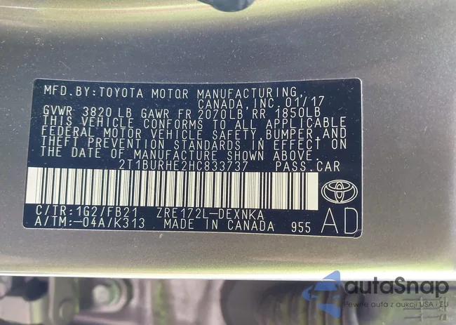 2T1BURHE2HC833737: 38662891