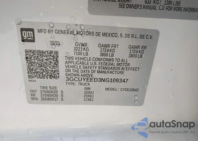 3GCUYEED3NG109347: 38671064