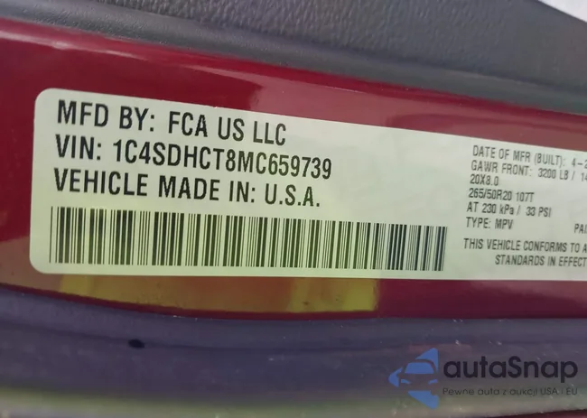 1C4SDHCT8MC659739: 38686148