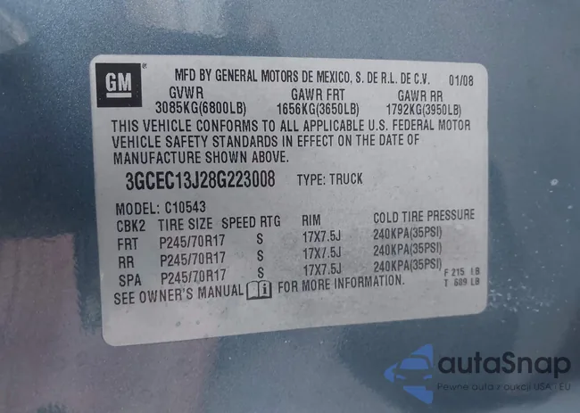 3GCEC13J28G223008: 38685530