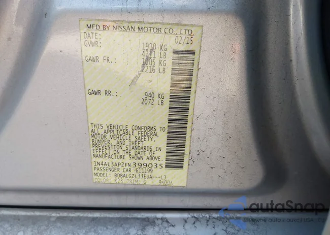 1N4AL3AP2FN399035: 38688122