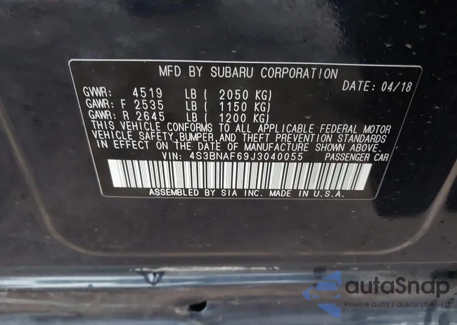 4S3BNAF69J3040055: 38699071