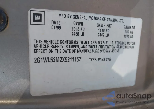 2G1WL52M2X9211157: 38698820