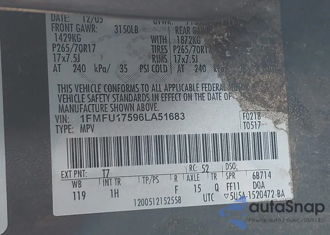 1FMFU17596LA51683: 38699741