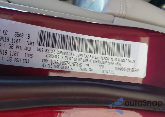 1C4RJFBG7HC765136: 38704240