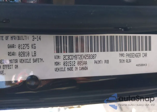 2C3CDYBT2EH258387: 38707410