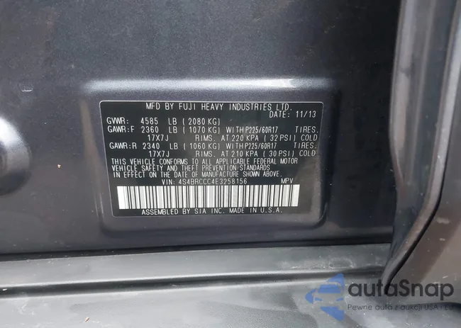 4S4BRCCC4E3258156: 38714698