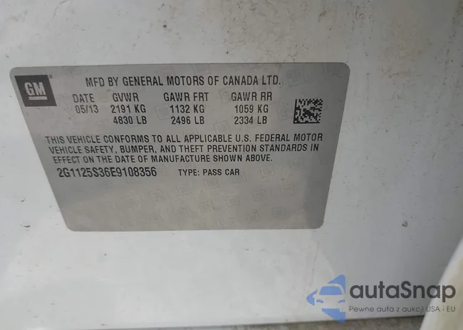 2G1125S36E9108356: 38715719