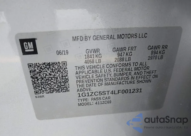 1G1ZC5ST4LF001231: 38720578